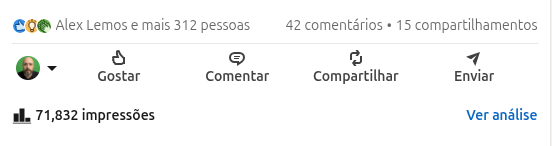 71.832 impressões + 312 likes